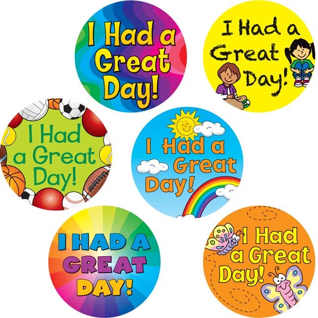 I Had A Great Day! Jumbo Stickers