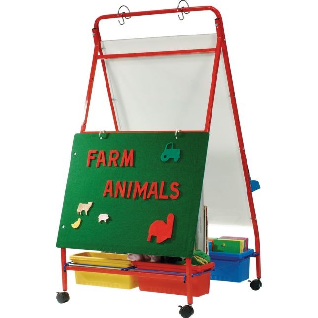 Mobile Reversible Dry Erase Whiteboard Easel