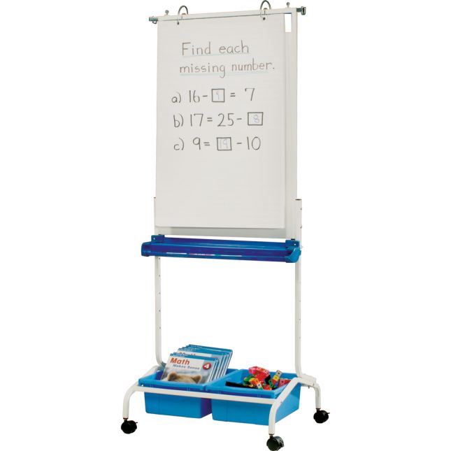 Deluxe Chart Stand - 1 easel, 2 tubs