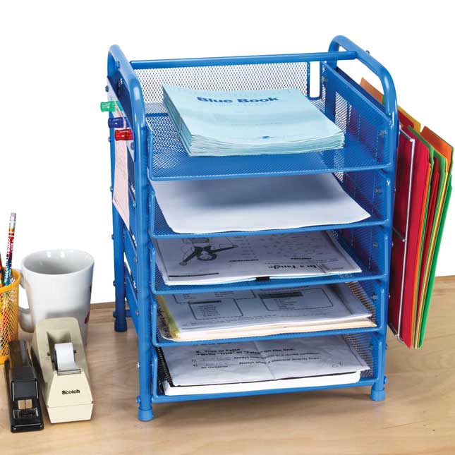 Really Good Desktop Classroom Papers Organizer™ With Two Wire Works Paper Holders