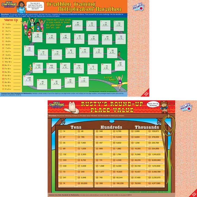 Skill Stretchers With Decoders™ Grade 4 Math - Set 1