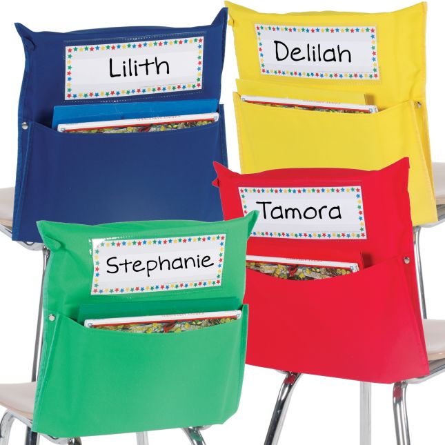 Chair Back Pocket School Seat Chair Storage Bag 6 Pockets