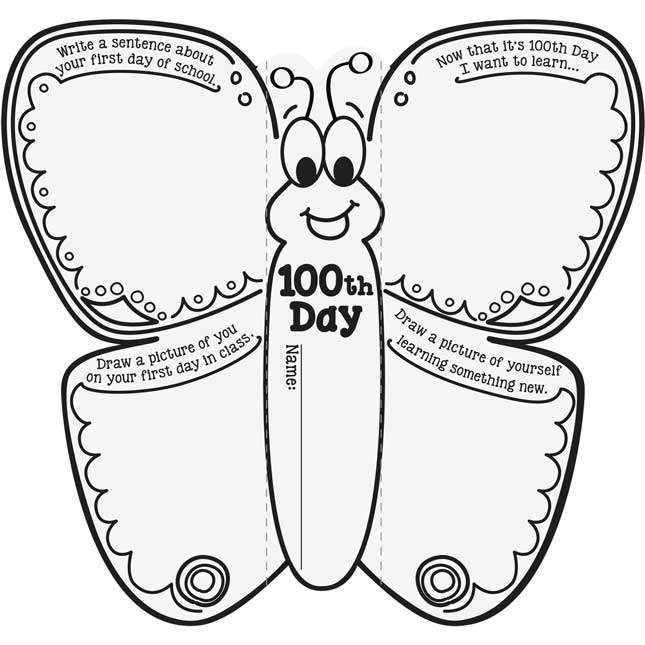 Ready-To-Decorate® 100th Day 3-D Butterfly Bulletin Board Set