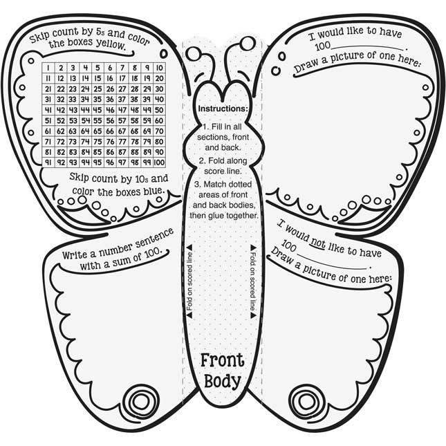 Ready-To-Decorate® 100th Day 3-D Butterfly Bulletin Board Set