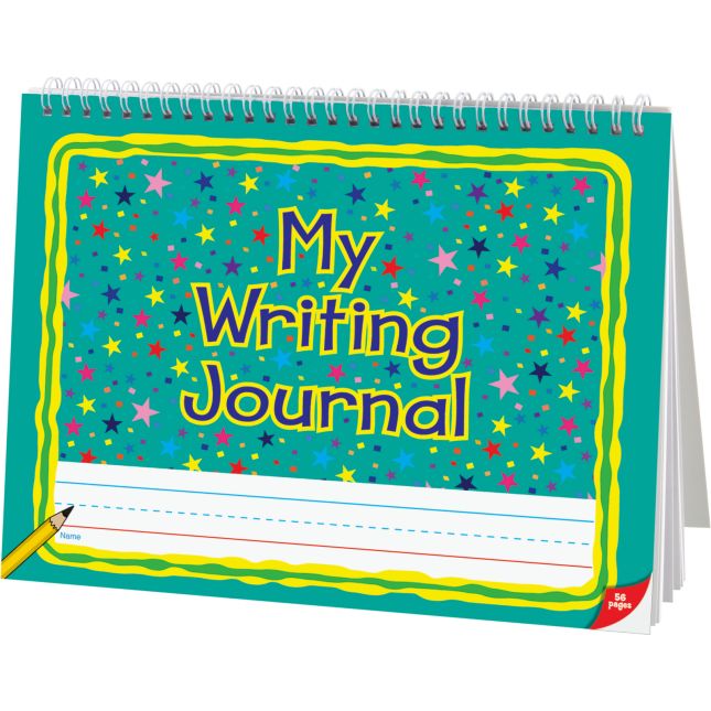 Deluxe Spiral Landscape Writing Journals (Teal Star Cover)