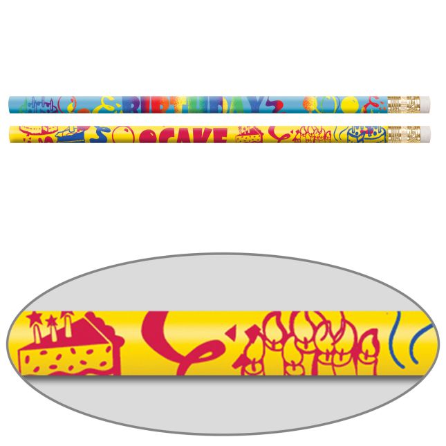 Birthday Cake Scented Pencils - 12 scented pencils