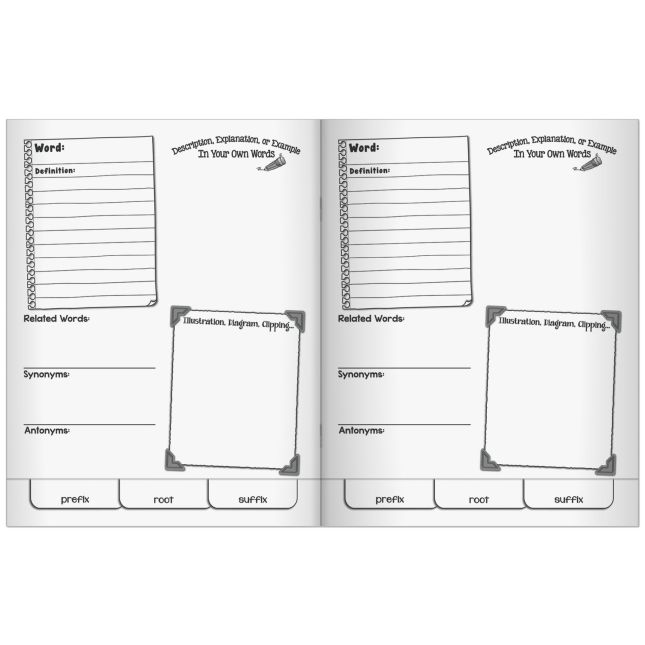 Really Good Stuff® Vocabulary Acquisition And Use Scrapbook-Journals - 12 journals