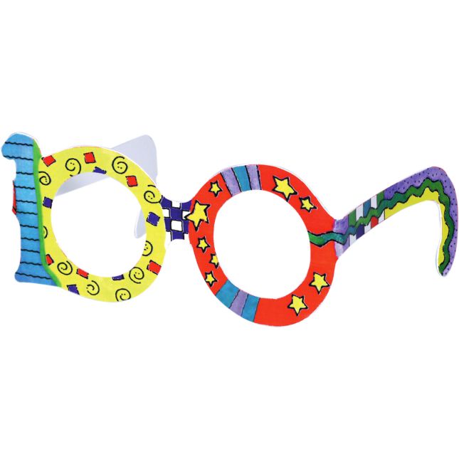 100th Day Glasses And Crowns Kit - 24 glasses, 24 crowns