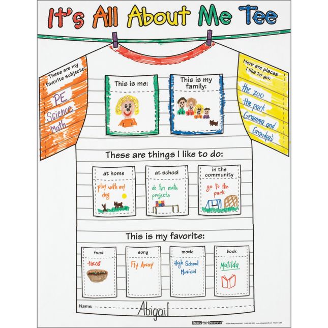 Ready-To-Decorate® All About Me Tee Posters - 24 posters