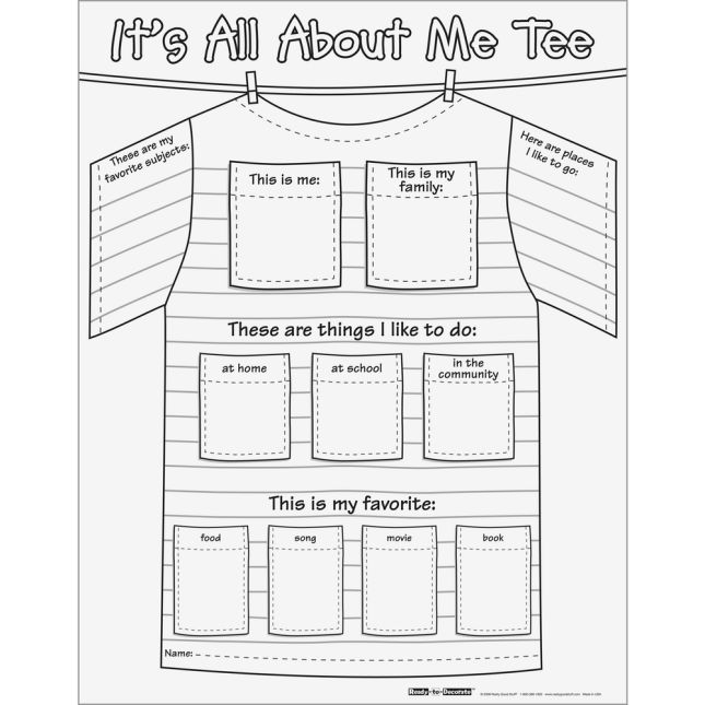 Ready-To-Decorate® All About Me Tee Posters - 24 posters