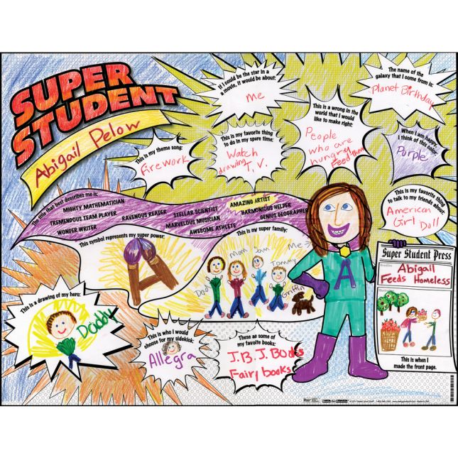 Ready-To-Decorate® Super Student About Me Posters - 24 posters