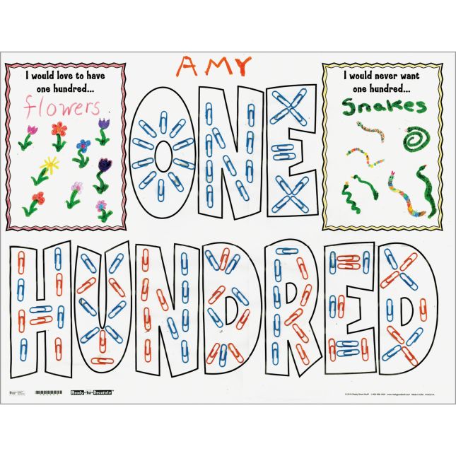 Ready-To-Decorate® Ten Groups Of Ten Is One Hundred Posters - 24 posters