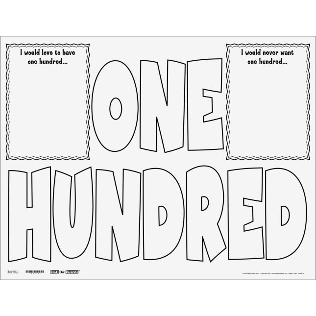 Ready-To-Decorate® Ten Groups Of Ten Is One Hundred Posters - 24 posters