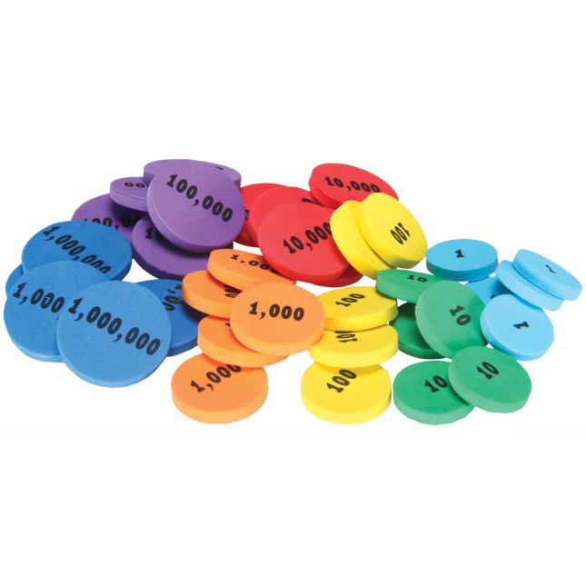 Place Value Foam Tokens - 350 tokens