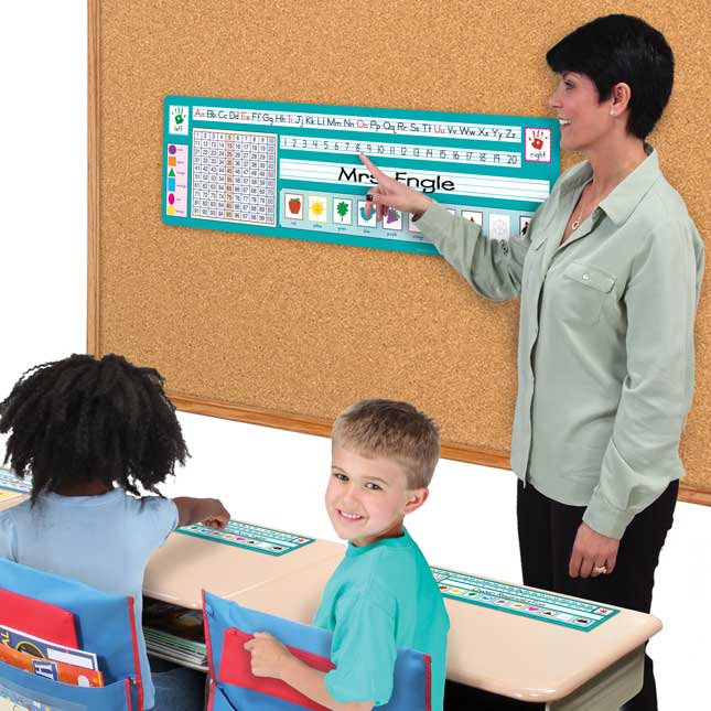 100 Grid Self-Adhesive Deluxe Plastic Desktop Helpers and Desktop Helper Banner - Zaner-Bloser