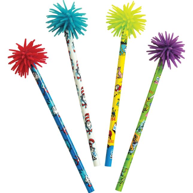 Dr. Seuss™ Rainbow Writer Pencils - 12 pencils with toppers