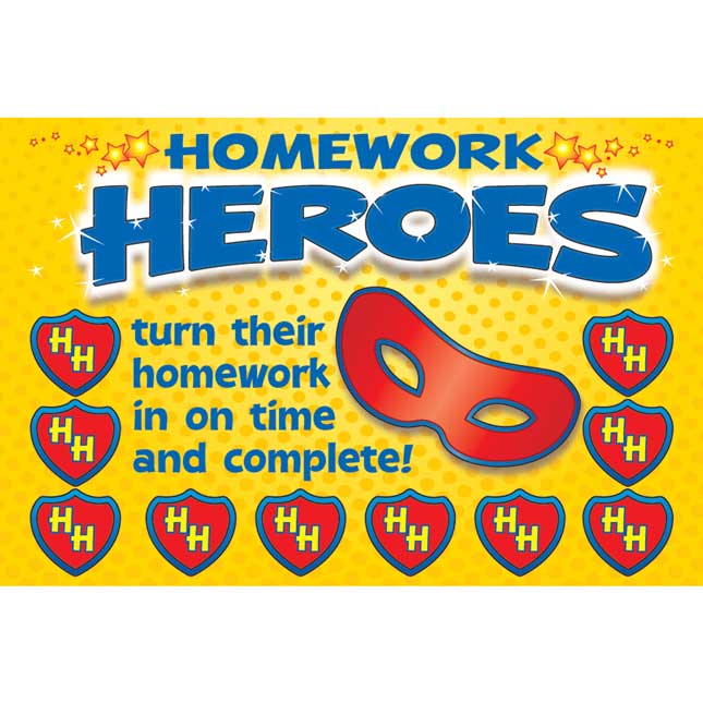 Homework Hero Earn-And-Return Punch Cards - 68 punch cards