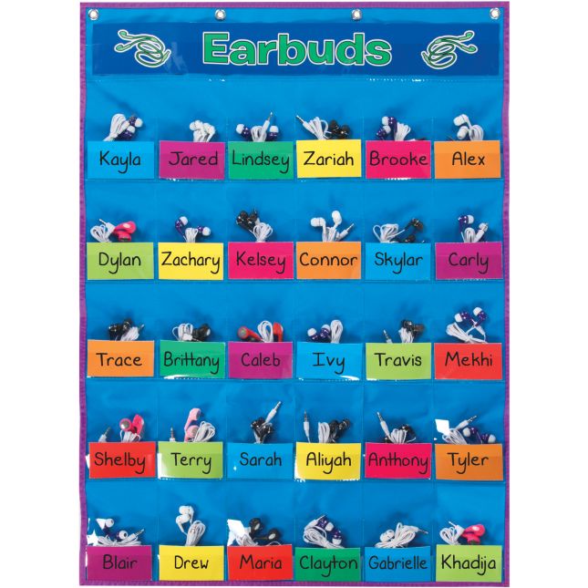 Student Park-And-Store Pocket Chart™ - 1 pocket chart, 46 cards