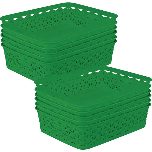 Classroom Paper And Supply Baskets - 12-Pack