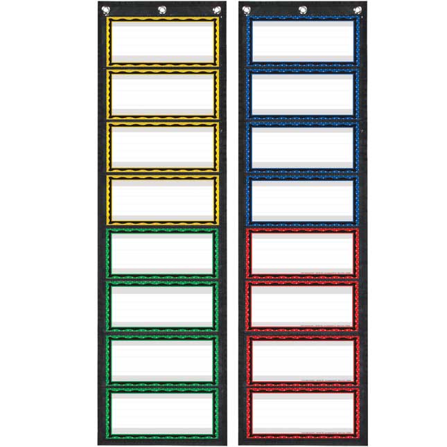 Programmable Grouping EZ-Tuck Pocket Charts™ - 2 pocket charts, 24 cards