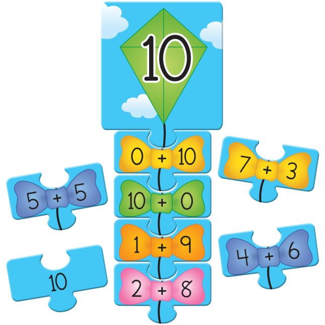 Kites And Tails Puzzles Set - Decomposing Numbers To 10