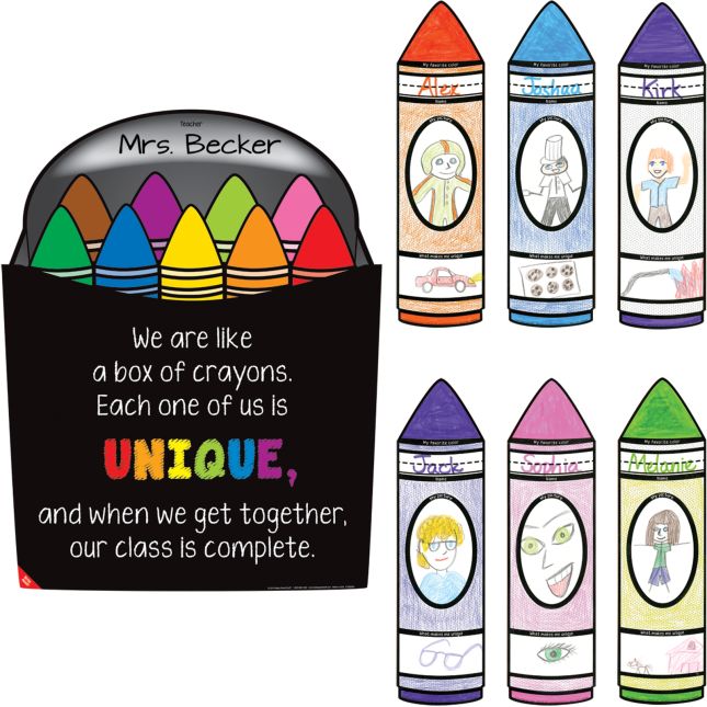 Ready-To-Decorate® Crayon Welcome Kit - 1 poster, 24 diecut