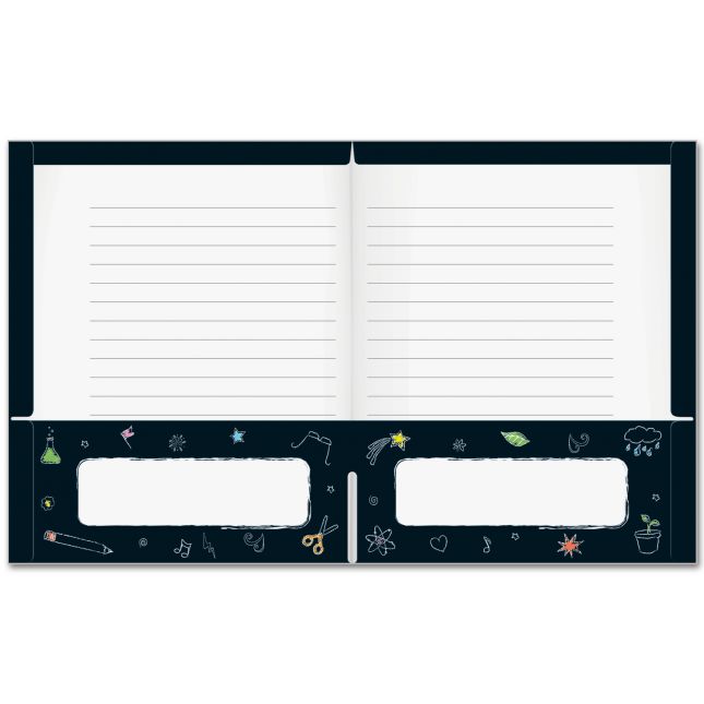 Chalkboard Motif Homework Folders - 12 folders