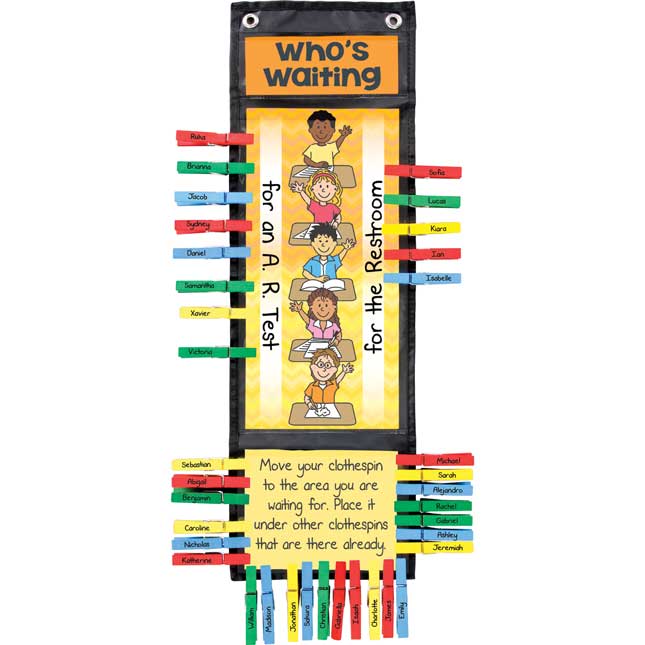 Who's Waiting Classroom Clip 'N' Track Pocket Chart™