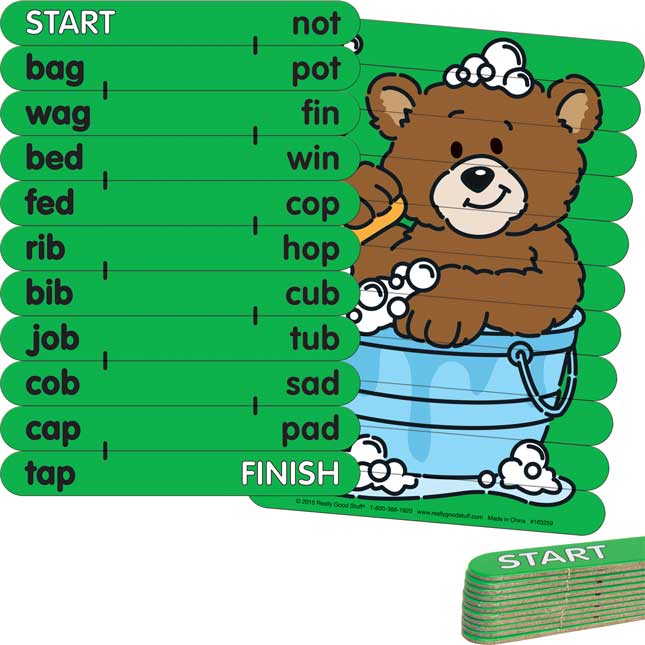 CVC Rhyme Match Activity Sticks Set