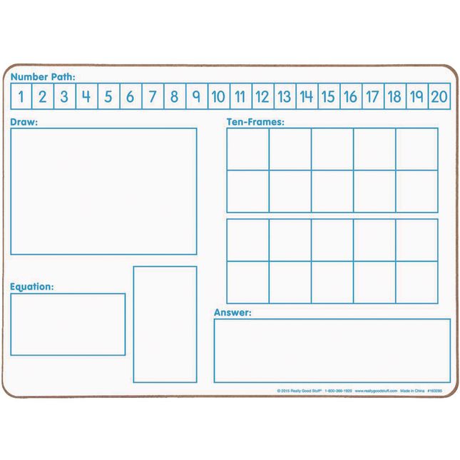 Solving Problems Two-Sided Dry Erase Boards Set – 6 Boards