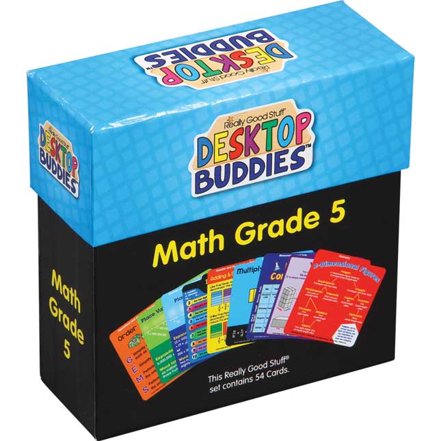 Desktop Buddies™ With Sleeves - Math Grade 5