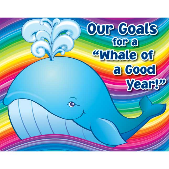 Ready-To-Decorate® 3-D "Whale Of A Good Year" Goals Bulletin Board Display