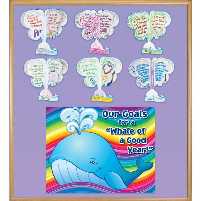 Ready-To-Decorate® 3-D "Whale Of A Good Year" Goals Bulletin Board Display