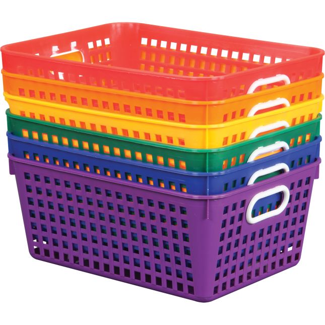 Group Colors For 6 - Book Baskets, Large