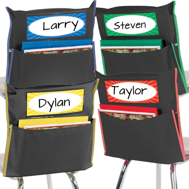 Store More® Black Grouping Chair Pockets - Name Tag Refill