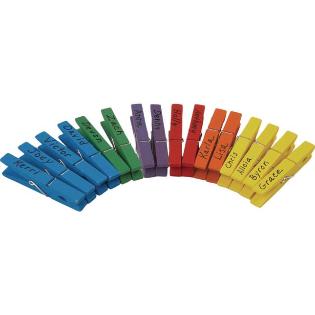 Rainbow Set of Mini Clothespins {11 pieces} -Dollar Section