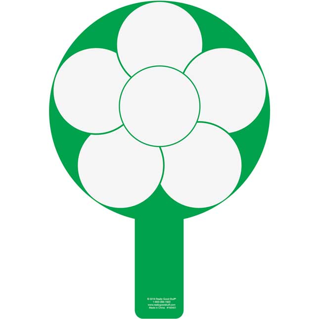 Dry Erase Paddles With Flower-Shaped Graphic Organizer