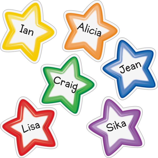 Group Color Student Name Star Magnets 6 Colors