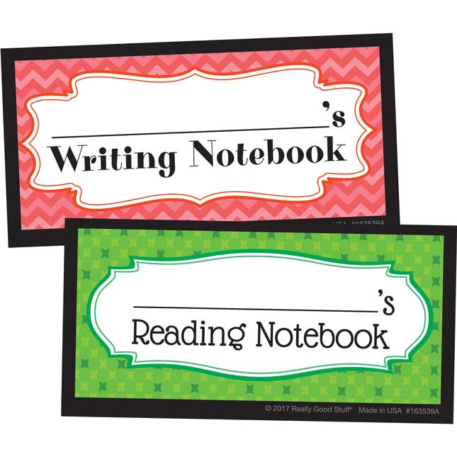 Self-Adhesive Student Notebook Labels