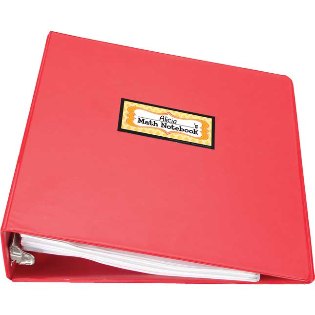 Self-Adhesive Student Notebook Labels