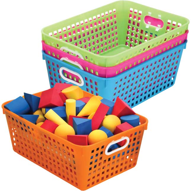 Really Good Active Learning Center™ - Black With Neon Baskets And Label Holders