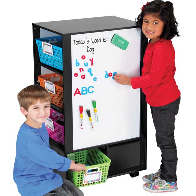 Really Good Active Learning Center™ - Black With Neon Baskets And Label Holders