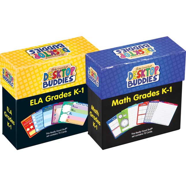 ELA and Math Desktop Buddies™ With Sleeves - Grades K-1