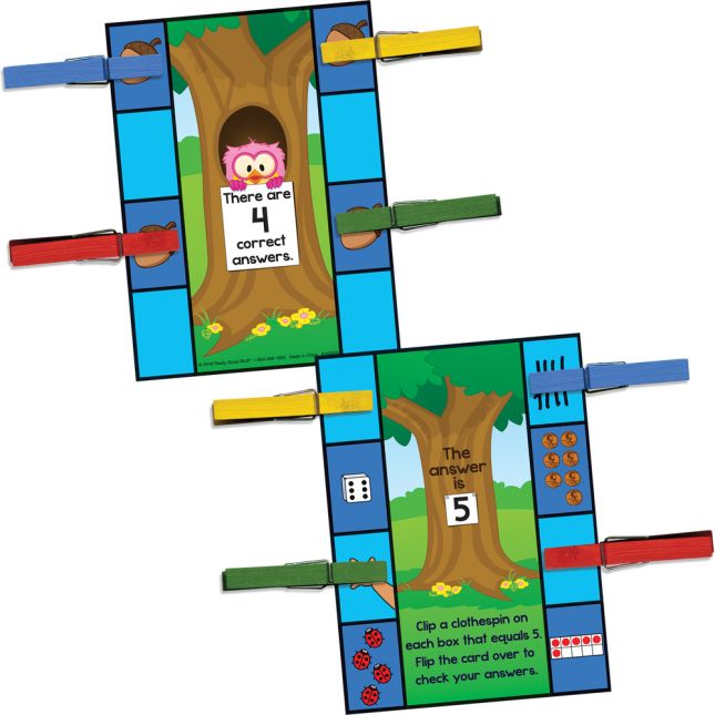 Early Math Clip ’N’ Check™ Activity - 21 cards, 36 clothespins