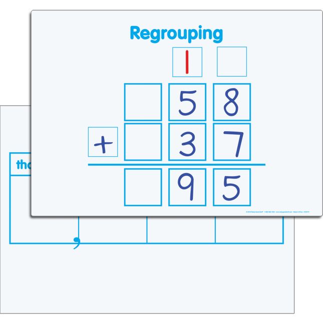 Primary Math Tools Sturdy Magnetic Dry Erase Mats™ - 3 mats