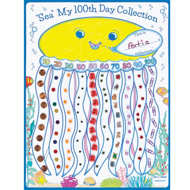 Ready-To-Decorate® "Sea" My 100th Day Collection Posters - 24 posters