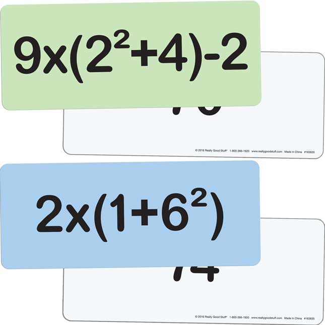 Order Of Operations Flash Cards