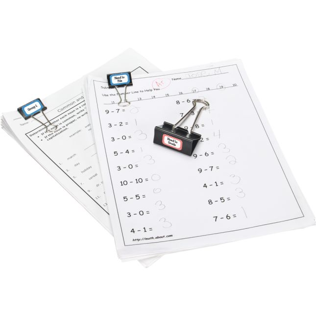 Paper Management Binder-Clip Labeling Stickers