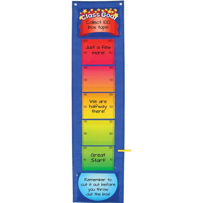 Goal Thermometer EZ-Tuck Clip 'N' Track Pocket Chart™ - 1 pocket chart ...