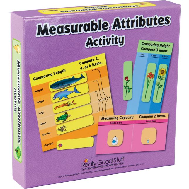 Measurable Attributes Activity - 24 mats, 82 chips